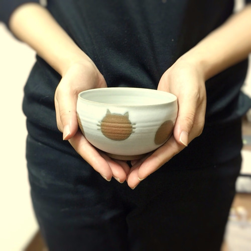 妻の作った 抹茶茶碗 カフェオレボウル 陶芸 猫舌に捧げる器 フランス