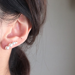 14kgf✳︎pearl clip ピアス/イヤリング イヤークライマー 両耳 ペア