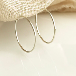 silver925✴︎ square wire hoop フープ ピアス 1枚目の画像