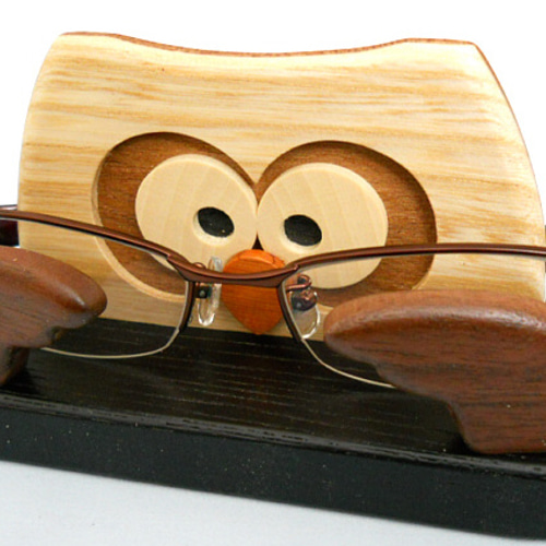 フクロウのメガネスタンド その他雑貨 KAWAGUCHI-CRAFT 通販 8284929