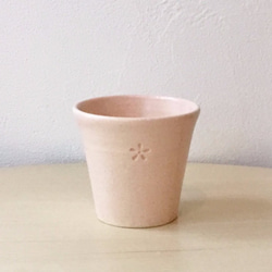 桜色のフリーカップ（印花） 1枚目の画像