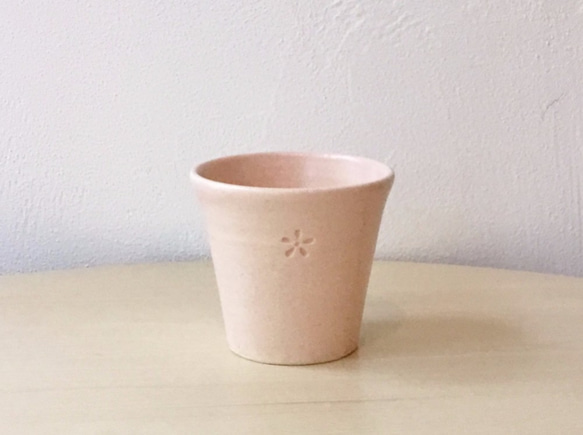 桜色のフリーカップ（印花） 1枚目の画像