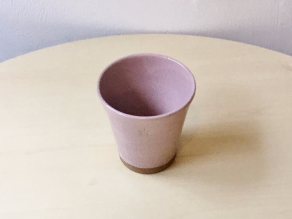 桃色のフリーカップ（印花） 2枚目の画像