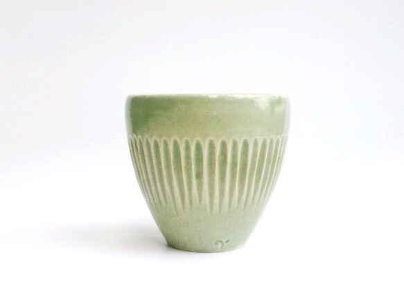 しのぎのフリーカップ（グリーン） 1枚目の画像