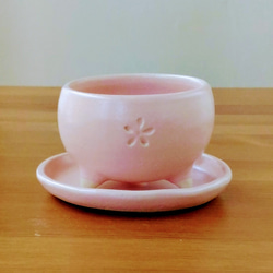 桜色の小さな植木鉢（印花） 1枚目の画像