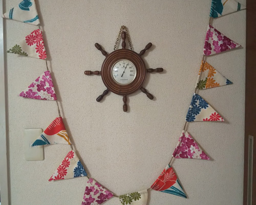 和柄のガーランド ひも全長200㎝ ガーランド AKYU by handwork 通販