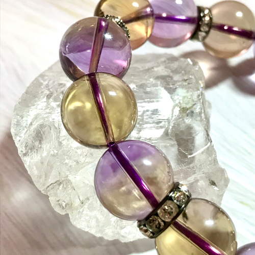 神秘的なバイカラー☆極上アメトリンブレス