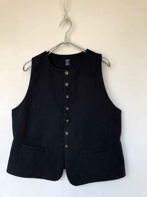コットンキャンバス ネイビーのベスト