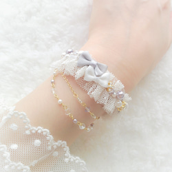 *＊Sweet bouquet bangle＊*スイートブーケバングル(gray) 3枚目の画像