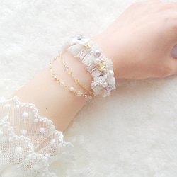 *＊Sweet bouquet bangle＊*スイートブーケバングル(gray) 4枚目の画像