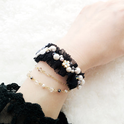 *＊Sweet bouquet bangle＊*スイートブーケバングル(black) 4枚目の画像