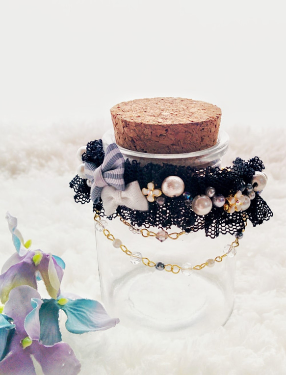 *＊Sweet bouquet bangle＊*スイートブーケバングル(black) 5枚目の画像