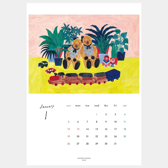 2020年カレンダー カレンダー Sayoko Ozawa 通販 8344664｜Creema