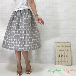 遊びシックBy A＊北欧調の大きなマルモチーフ スカート選べるサイズ受注生産By Aki 856-k2 2枚目の画像