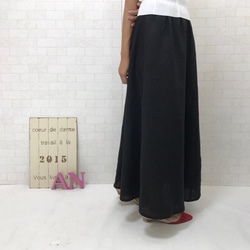 麻 deリネン＊4枚はぎのフワッとAラインスカート受注生産選べるカラー S.M.Lサイズ変更可By Aki 3枚目の画像