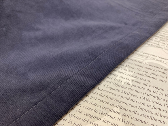 ナチュラル＊ベルトが違う！ポケットつきコーデュロイのSUブルーグレースカート受注生産[1752]k7 9枚目の画像