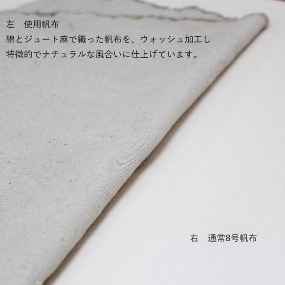 牛革と帆布のミニショルダーバッグ　チョコ　 5枚目の画像