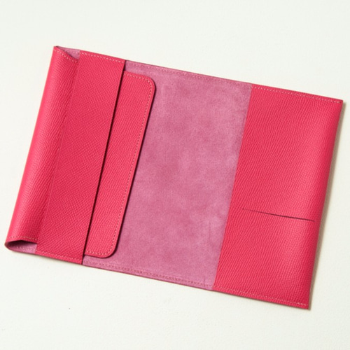 カラフルな柔らか上質カーフレザー(子牛革)の文庫本ブックカバー