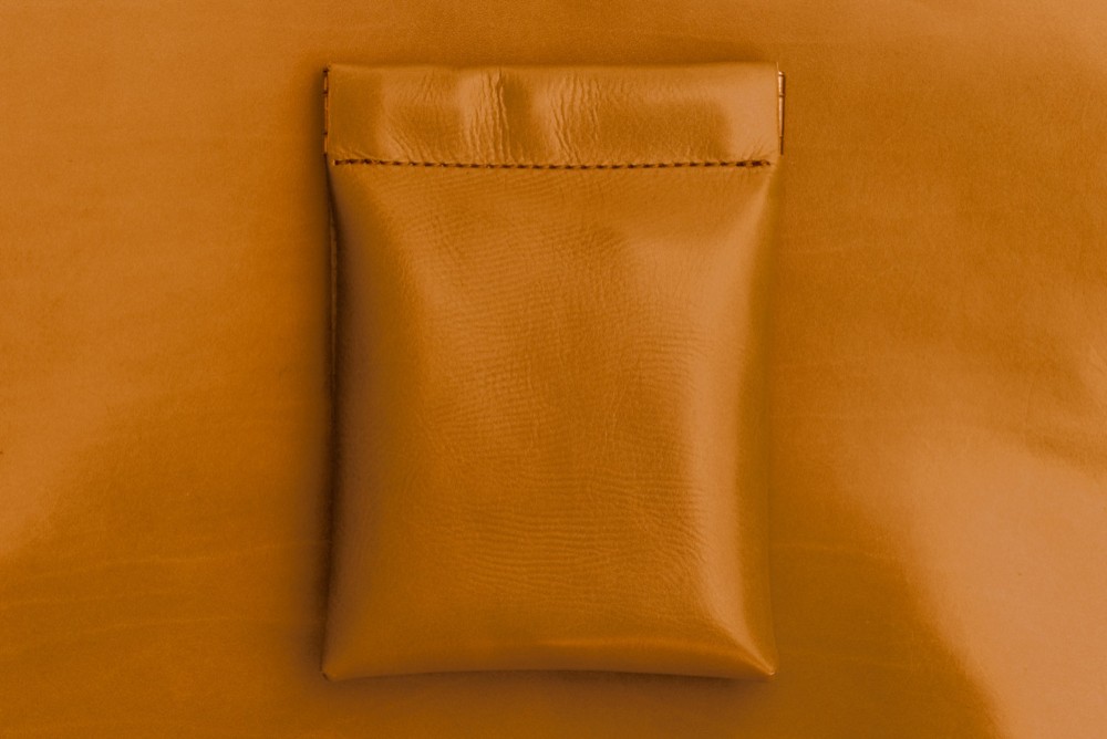 開閉が早いミニ財布/キーケース　なめらかカーフ(子牛革)｜ブラウン