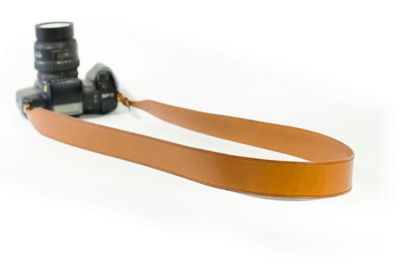 一体型カメラストラップ　国産ステアハイドレザー[受注生産] 2枚目の画像