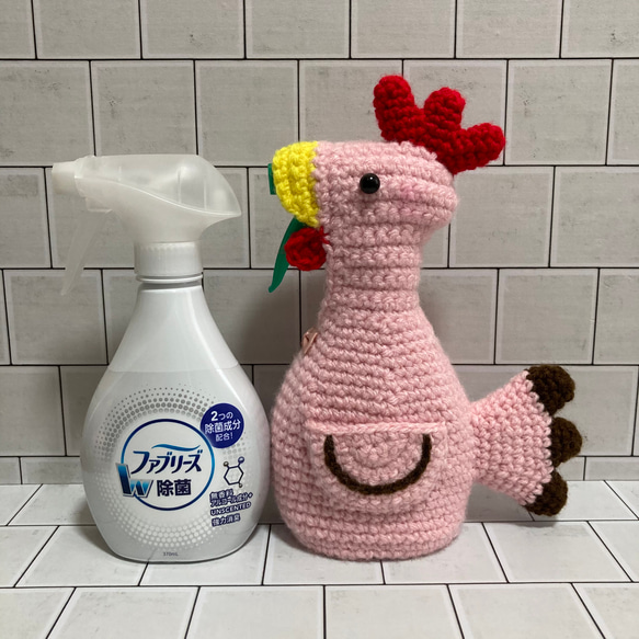 消臭スプレーボトルカバー♬薄ピンク（ファブリーズ、リセッシュなど