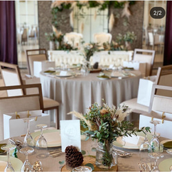 会場装飾（ドライフラワー、アーティフィシャルフラワー→オーダー卓上