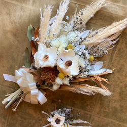 パンパスグラス&パームフラワー ドライフラワーブーケ ブーケ sweet