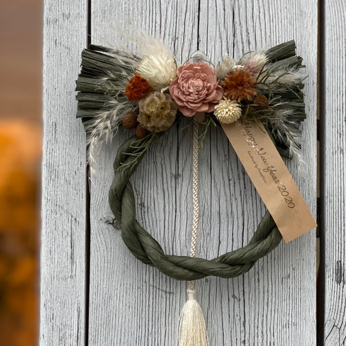 しめ縄リース＊2020＊モスグリーン しめ縄リース＊2020＊モスグリーン