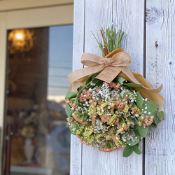 ユーカリ＆スターチススワッグ長さ36㎝（期間限定価格） ドライ