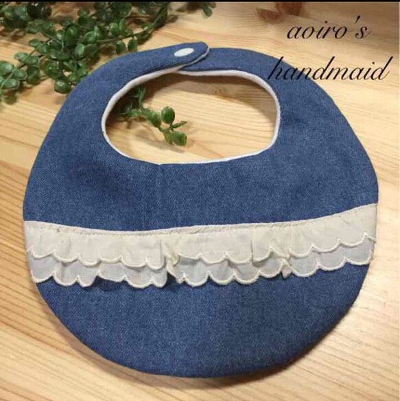 ハンドメイド・リバーシブルスタイ＊218 ハンドメイド リバーシブルスタイ〜 スタイ・よだれかけ aoiro 通販