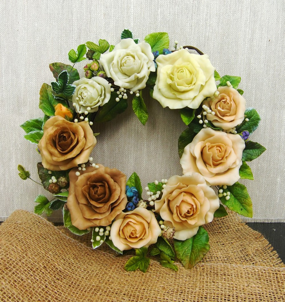 薔薇のリース。ばら園です。 薔薇のリース。ばら園様専用です。