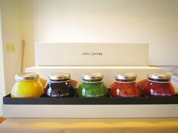 yoko's jam tea・オリジナルギフトボックス（5個入り）・箱代だけです。ジャム5個は別に注文してください。 1枚目の画像