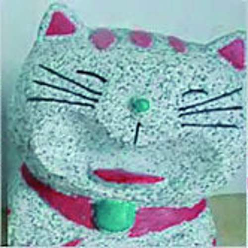 御影石・手彫り招き猫三奏隊（ 限定1セット限り） 招き猫 kokorone