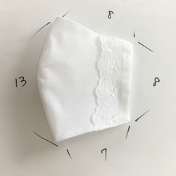 小さめ用　不織布用マスクカバー(新たな白） 4枚目の画像