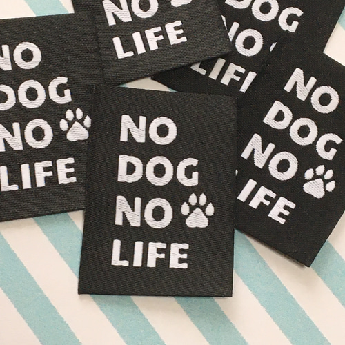 NO DOG NO LIFE 10枚セット 布タグ ワッペン・アップリケ haskypower
