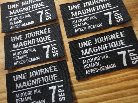 男前BLACKタグ 30mm×50mm 7SEPT 6枚セット ワッペン・アップリケ