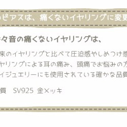 14kgf◇レッドジェードの一粒ピアス/痛くないイヤリング 6枚目の画像