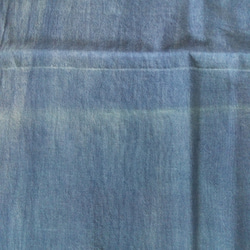 ［10%OFF訳あり商品!!］インディゴ 手織りストールL（ディープ）カンボジア産　天然藍染め 6枚目の画像