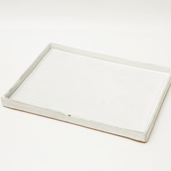 シンプルな陶器の角プレート L  2枚セット 3枚目の画像