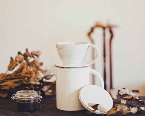 ドリッパー＆コーヒーポット セット 珈琲ドリッパー ジャグ 陶器