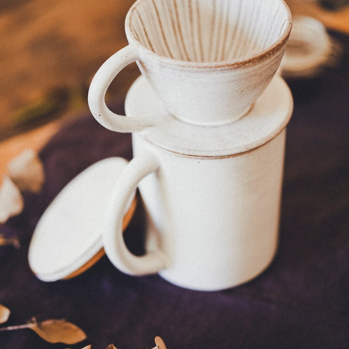 ドリッパー＆コーヒーポット セット 珈琲ドリッパー ジャグ 陶器