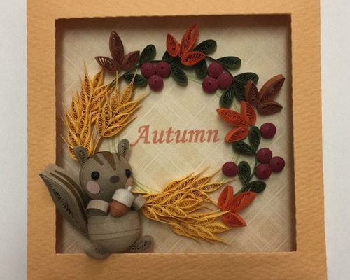 ペーパークイリング＊ウェルカムリース お花いっぱいに飾る！「ウェルカムリース」（作り方／作品