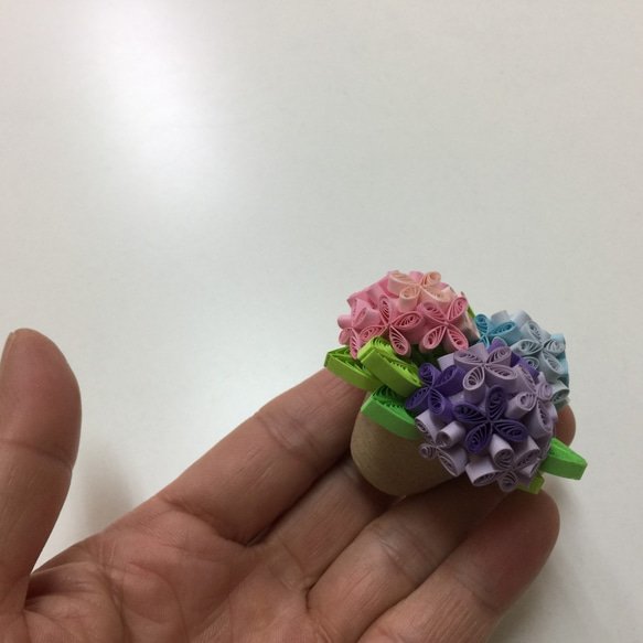 ペーパークイリングキット　紫陽花の鉢植え 3枚目の画像