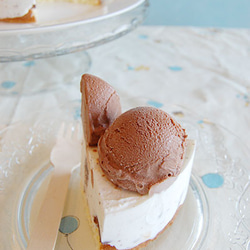 可愛いチョコレートのジェラートアイスケーキ 4枚目の画像