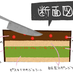 【受注生産お届け迄７日程】パリパリチョコのジェラートアイスケーキ 2枚目の画像