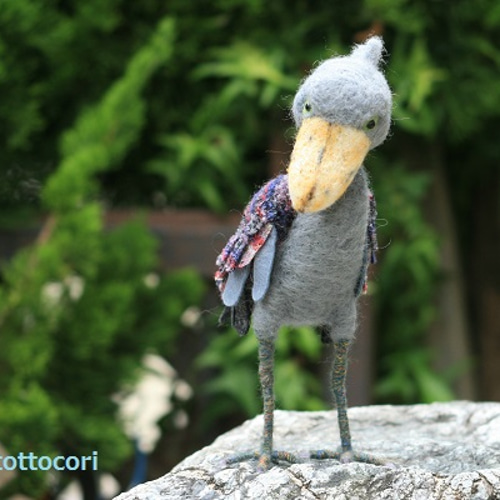 羊毛フェルト　ハシビロコウ ハシビロコウ（羊毛フェルト）オーダーコメント用