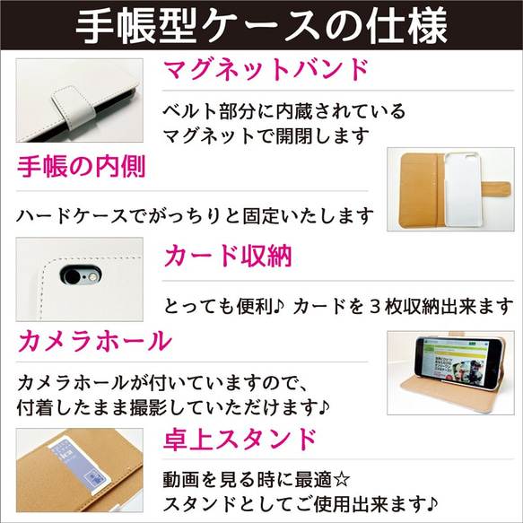 全機種対応 猫 ルイス・ウェイン 手帳型 スマホケース 2 4枚目の画像