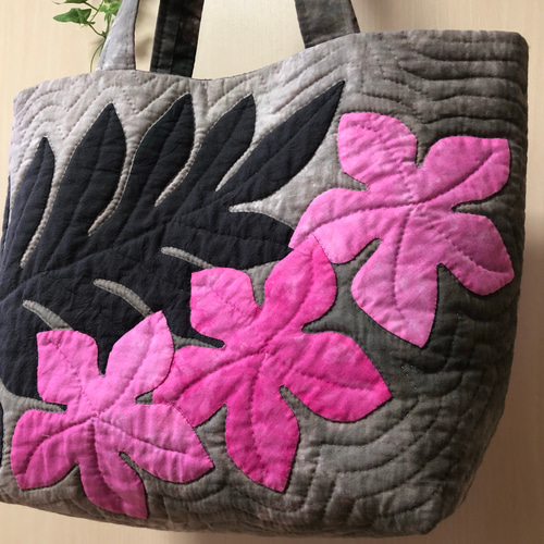 259.ハワイアンキルト・バッグ・ホヌ＆プルメリア＆ラウアエ 259.ハワイアンキルト・バッグ・ホヌ＆プルメリア＆ラウアエ