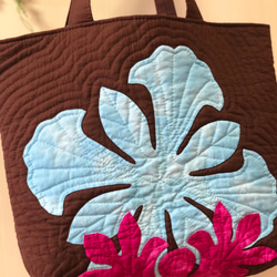 ハワイの島花のバッグ＊ハワイアンキルト 4枚目の画像