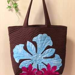 ハワイの島花のバッグ＊ハワイアンキルト 8枚目の画像